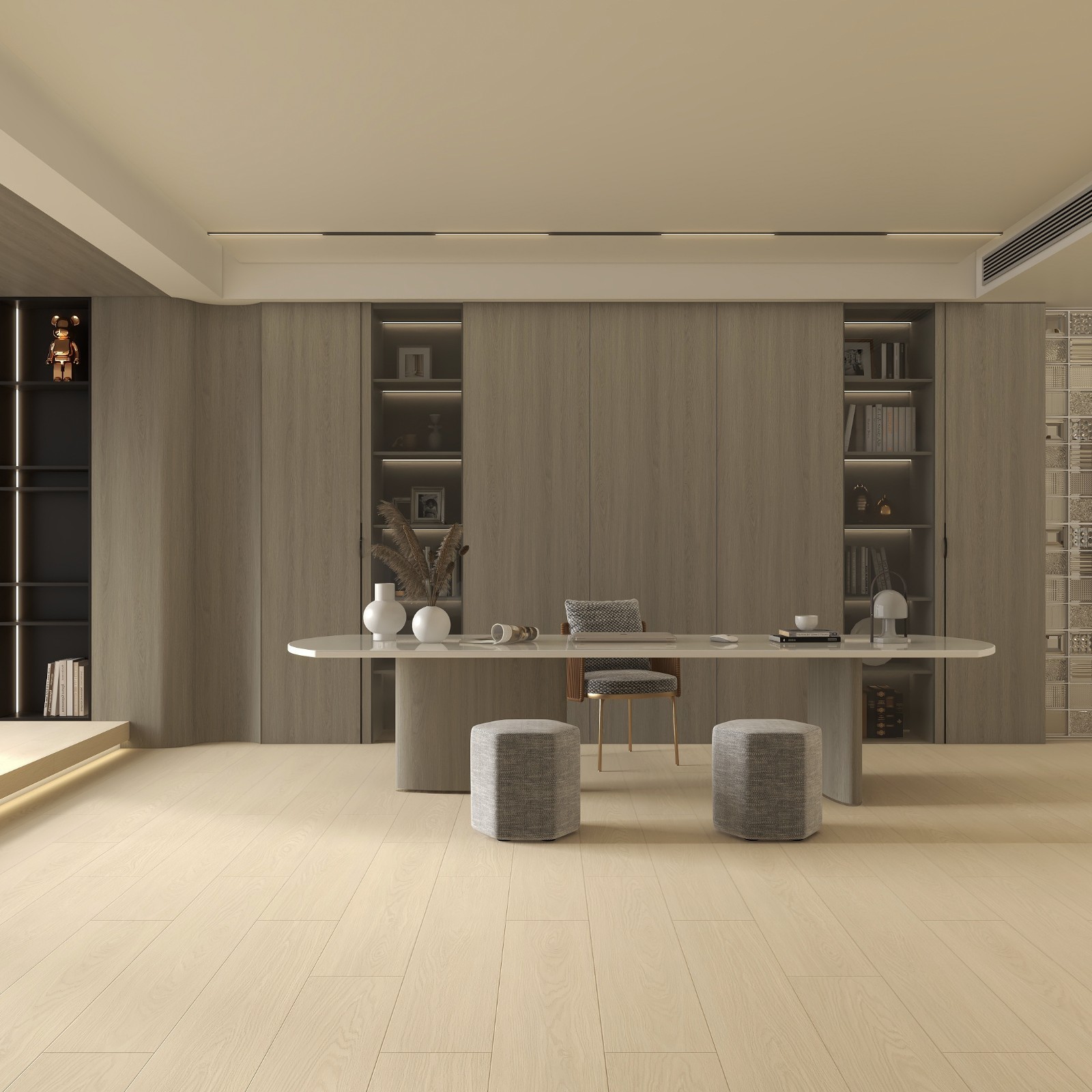 DM FLOOR M6766-5 click lock MgO waterproof wood flooring