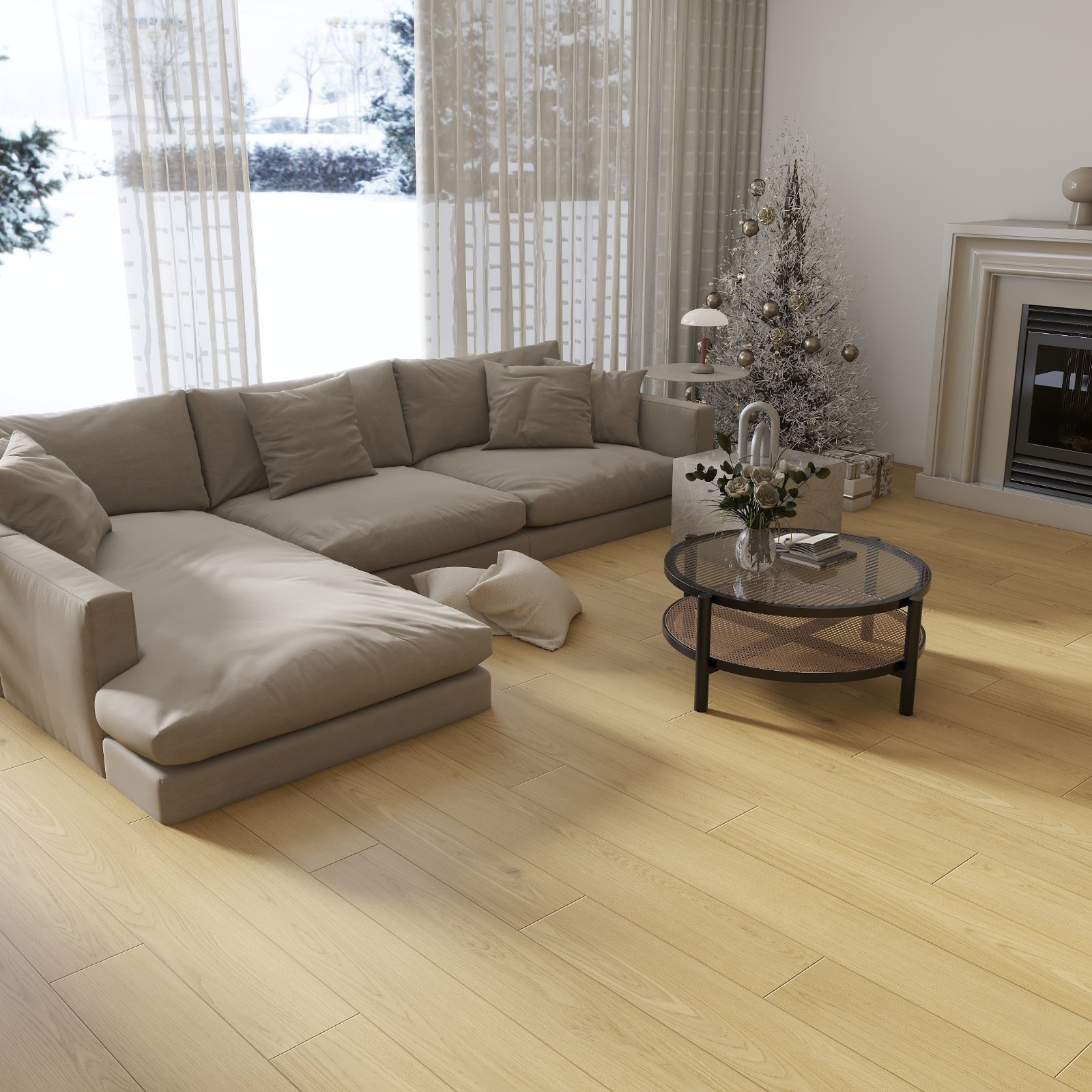 DM FLOOR M6758-8 click lock Wood Fiber Cement FlooringFlooring